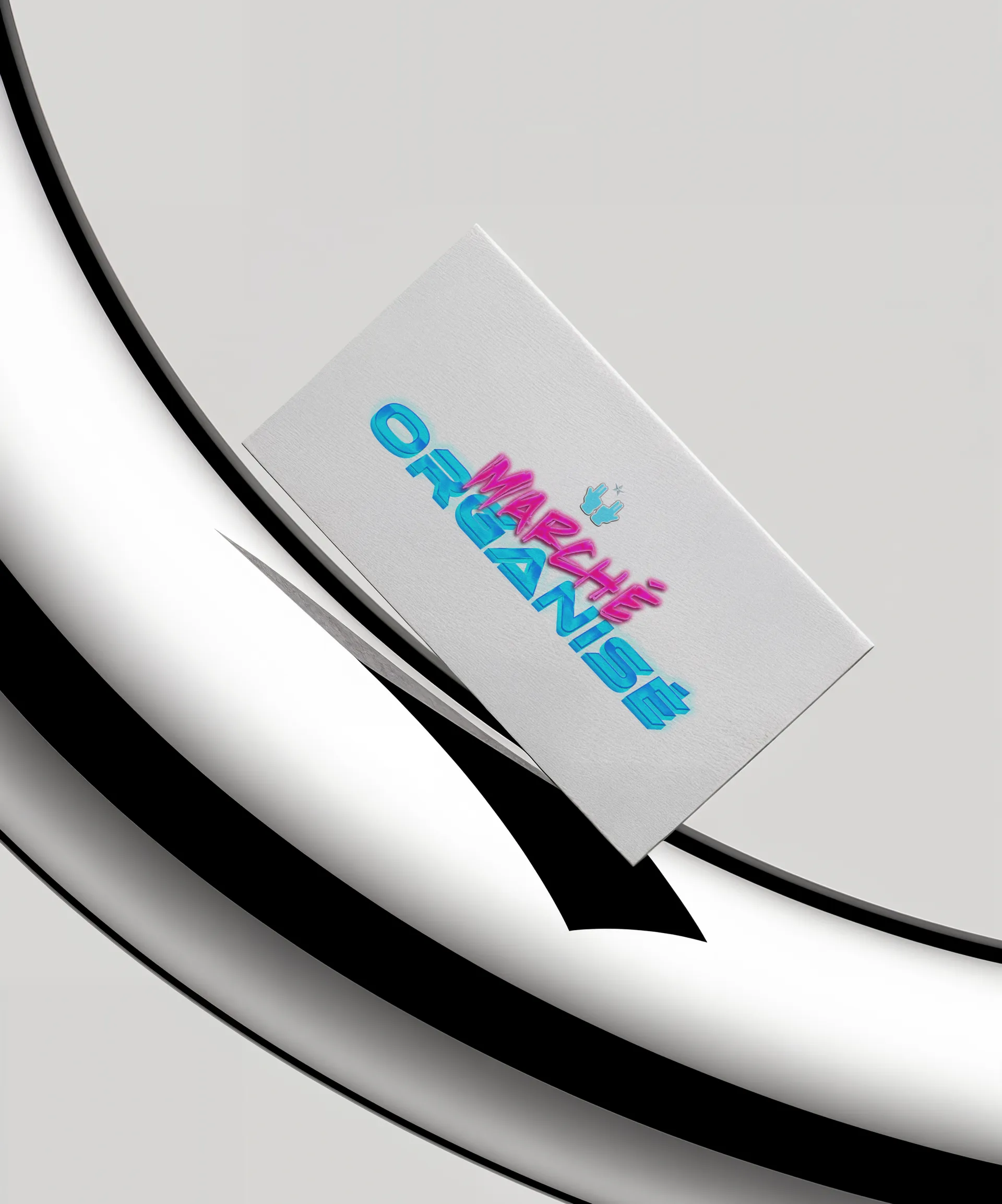 Carte de visite moderne avec logo coloré sur fond blanc