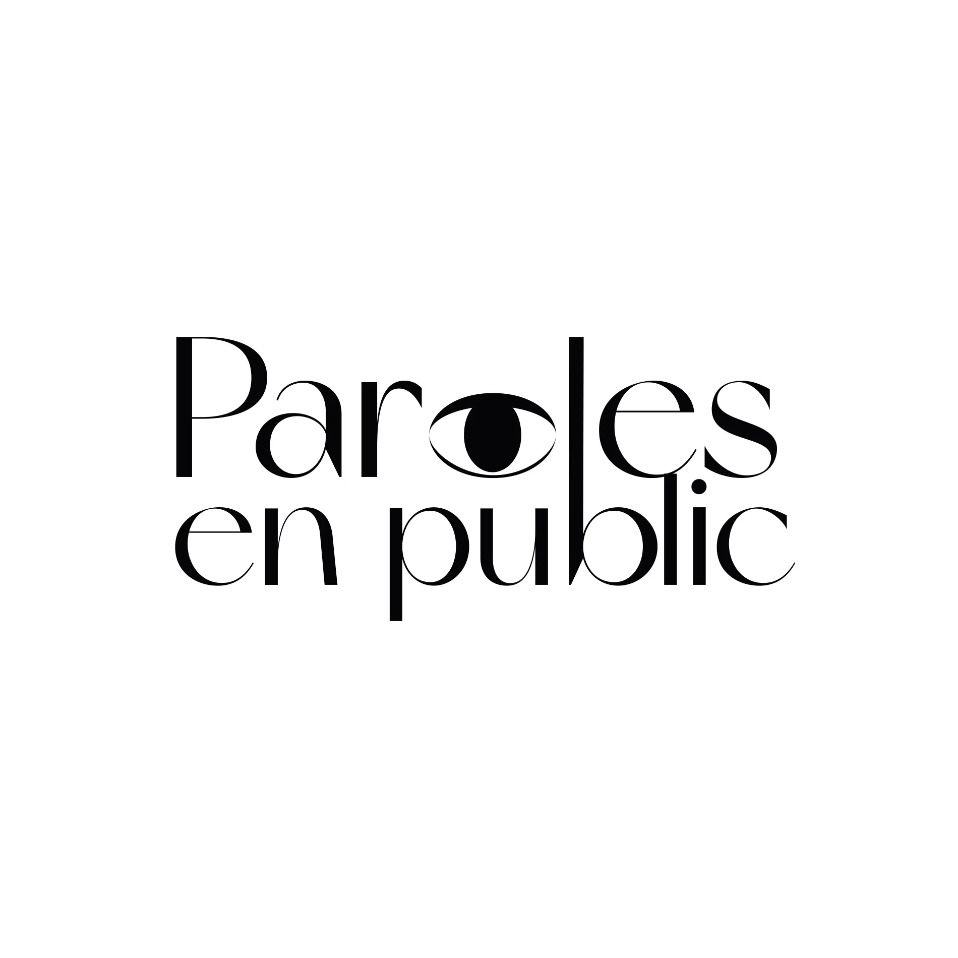 Logo de Paroles en public, design moderne et élégant.